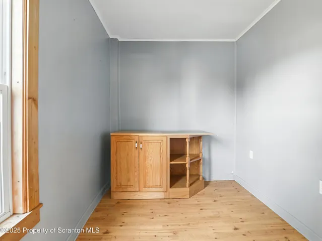 an empty room with a window