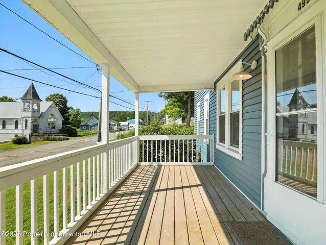 a view of city from a balcony