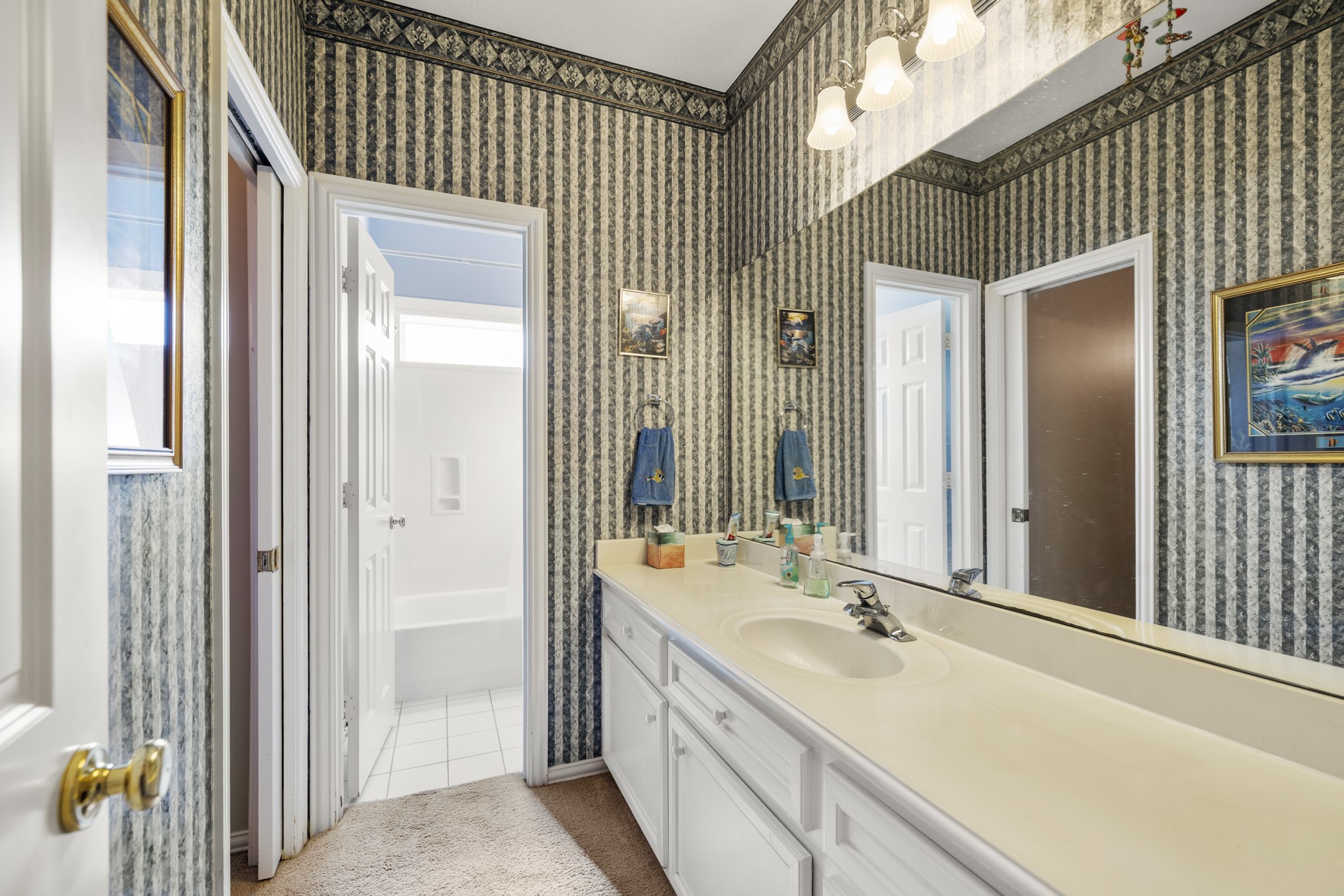 19315 Puget Lane Spring, TX 77388 - Photo 36 of 49 a bathroom with a sink and a mirror