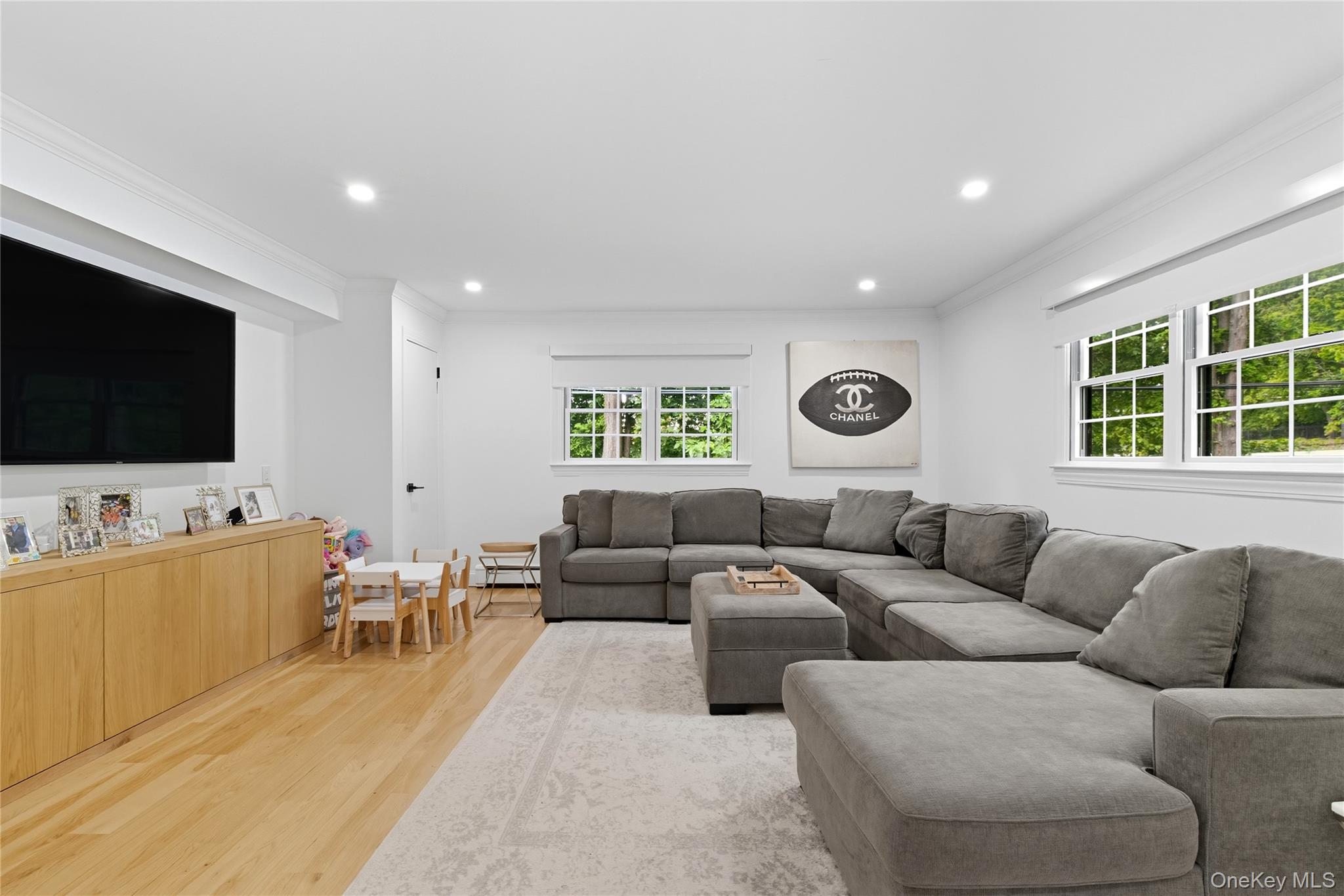 17 Entrance Road East Hills, NY 11577 - Photo 17 of 30 a living room with furniture and a flat screen tv