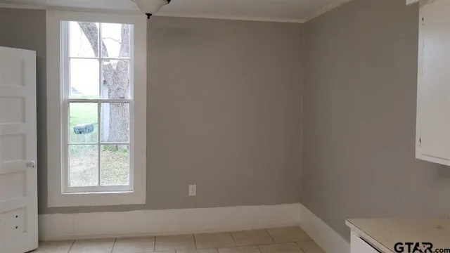 an empty room with a window