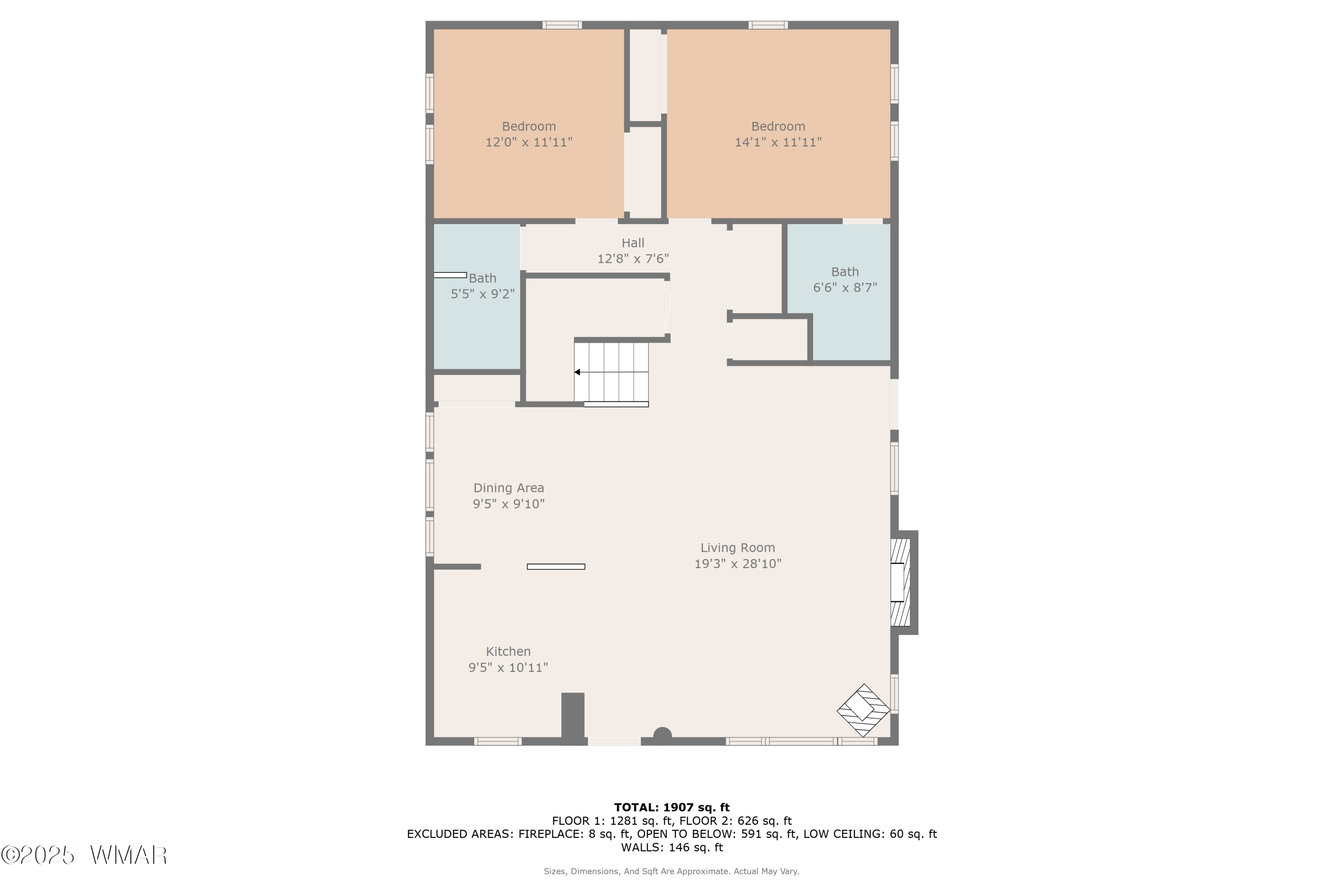 2295 Bison Rnch Trail Overgaard, AZ 85933 - Photo 62 of 68 MAIN FLOOR WITH DIMENSIONS