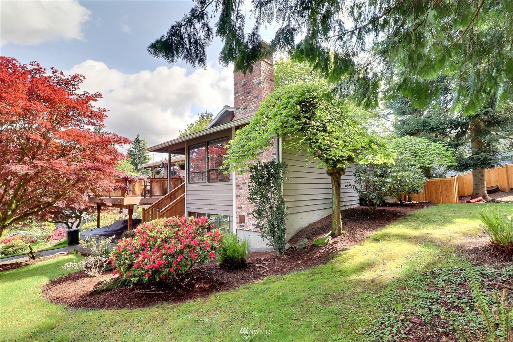 22105 2nd Place West Bothell, WA 98021 - Photo 1 of 37 a small garden covered with tall trees
