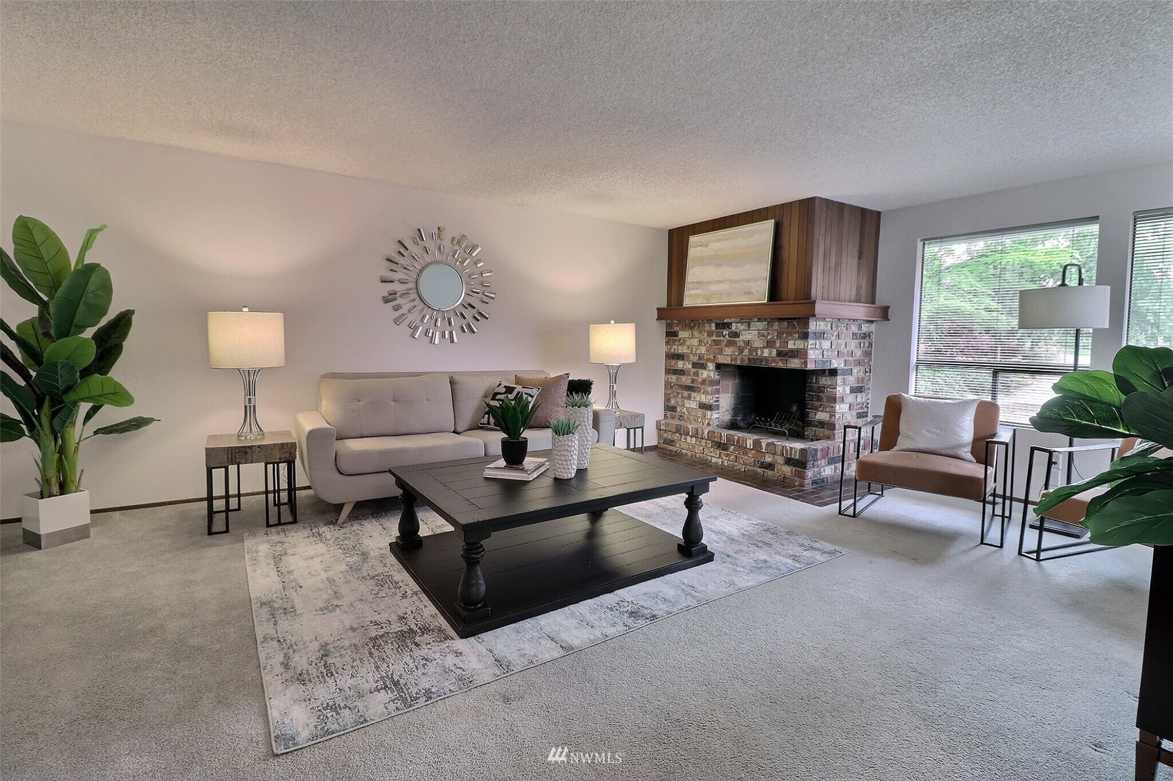 22105 2nd Place West Bothell, WA 98021 - Photo 9 of 37 a living room with furniture and a fireplace