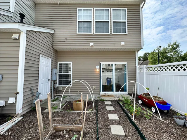 a front view of a house with patio