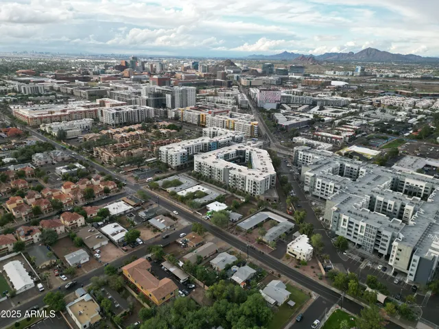 an aerial view of city