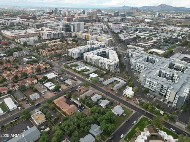 an aerial view of city