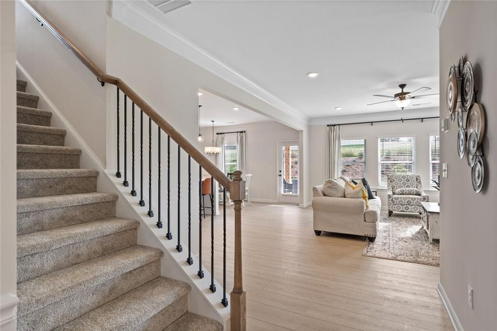 629 Mountaintop Road Southwest Cartersville, GA 30120 - Photo 23 of 46 a view of entryway and hall with wooden floor
