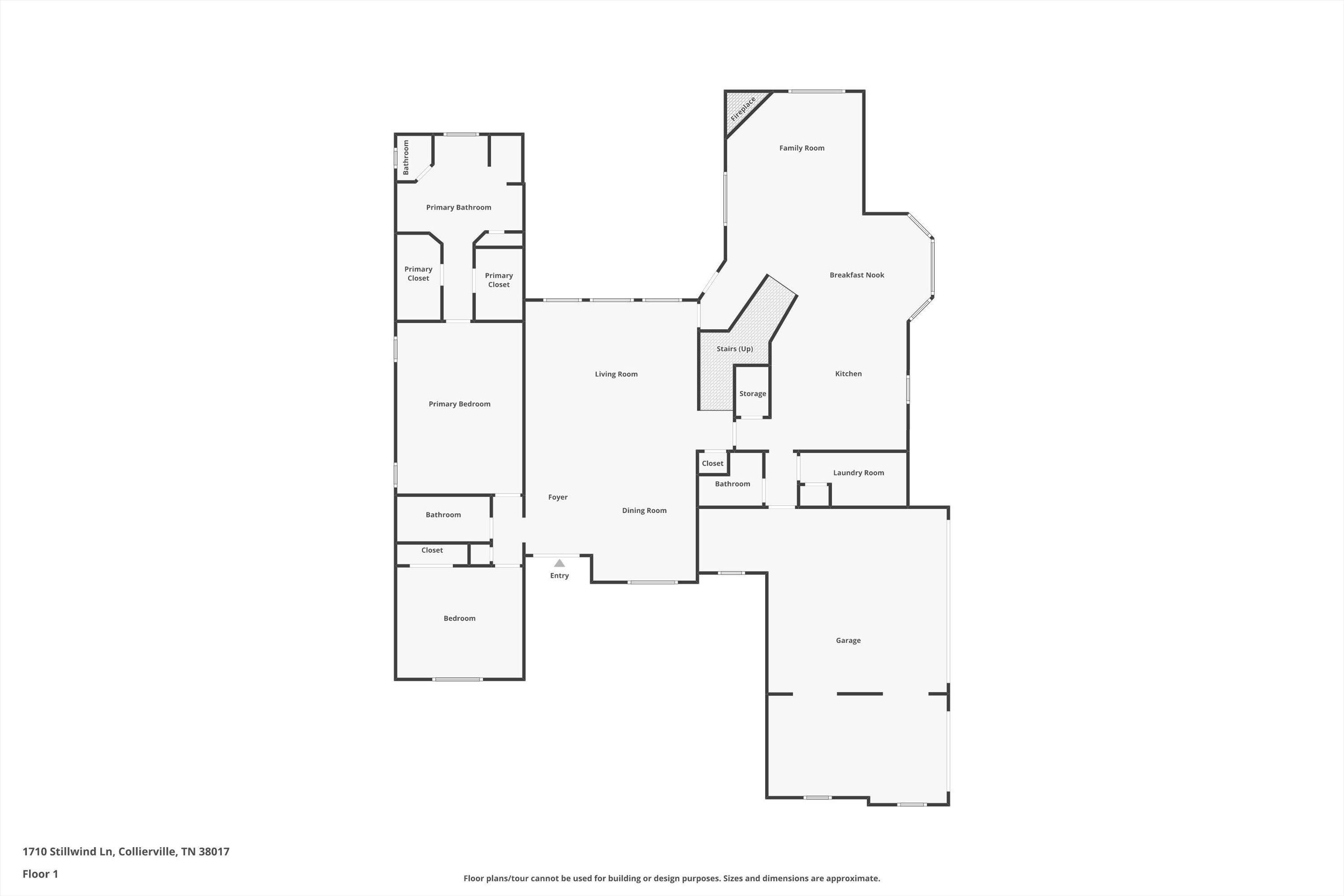1710 Stillwind Lane Collierville, TN 38017 - Photo 38 of 40 First Story Floor Plan