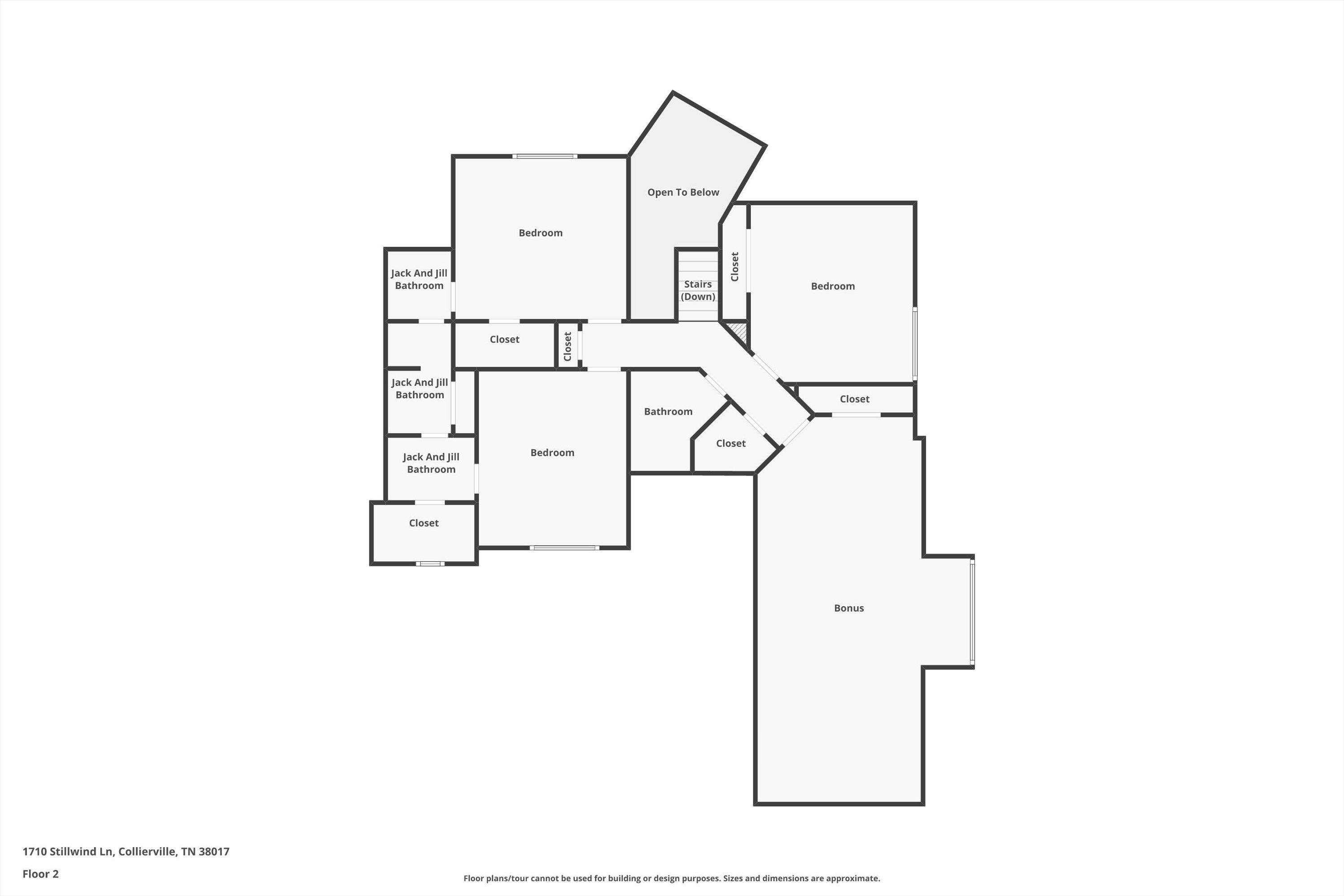 1710 Stillwind Lane Collierville, TN 38017 - Photo 39 of 40 Second Story Floor Plan