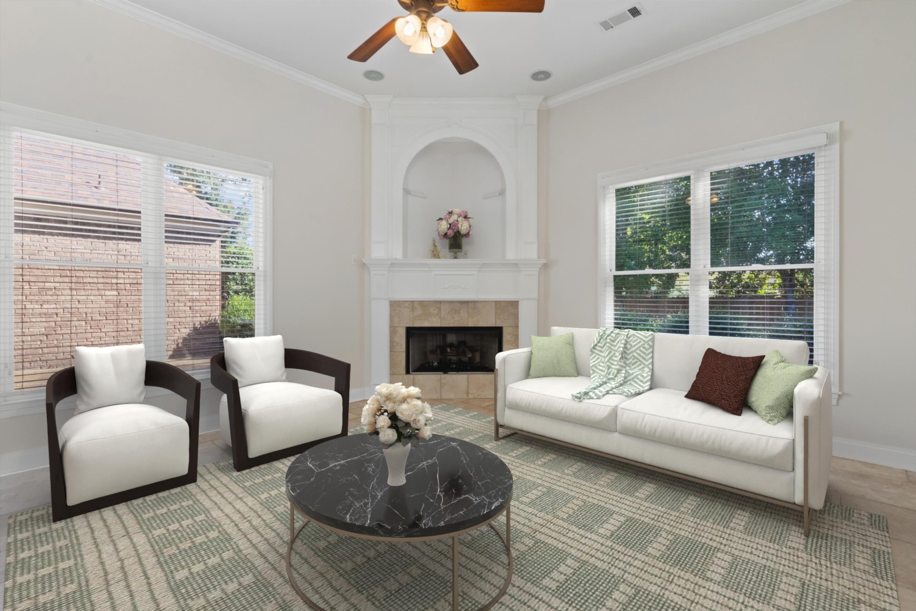 1710 Stillwind Lane Collierville, TN 38017 - Photo 9 of 40 Hearth Room Virtually Staged