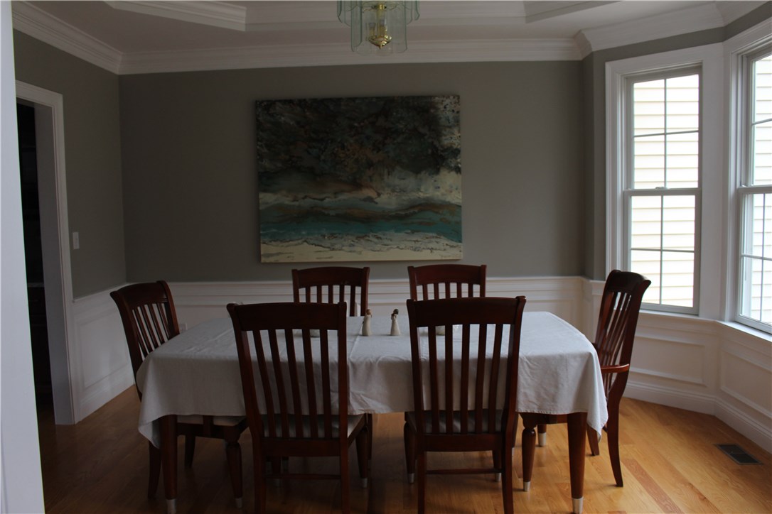 161 Chocolog Road Uxbridge, MA 01569 - Photo 10 of 37 Dining room features wainscoting and tray ceiling