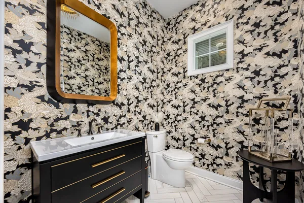 a bathroom with a tub a sink a mirror and a window