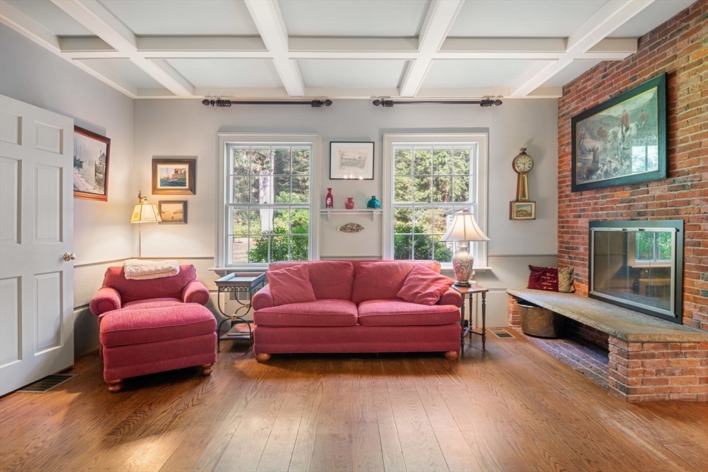 21 Topsfield Road Boxford, MA 01921 - Photo 16 of 42 a living room with furniture and a fireplace