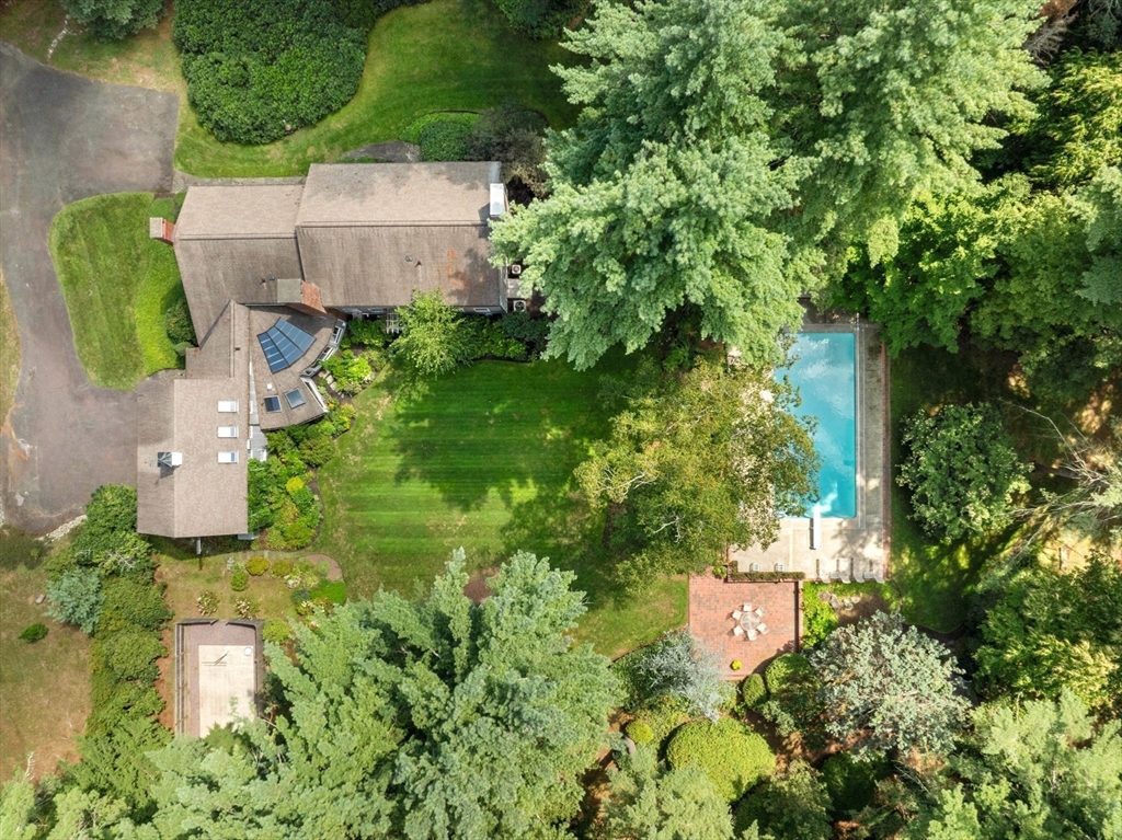 21 Topsfield Road Boxford, MA 01921 - Photo 7 of 42 an aerial view of residential house with outdoor space and trees all around