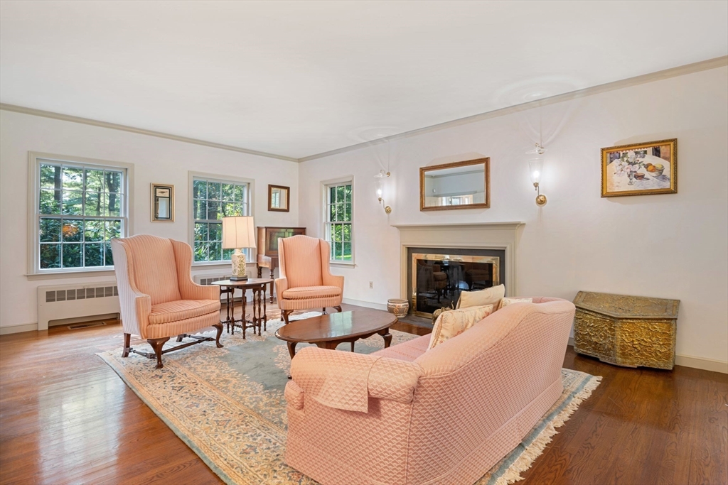 21 Topsfield Road Boxford, MA 01921 - Photo 9 of 42 a living room with furniture and a fireplace