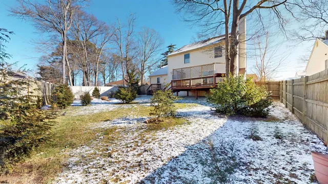 an aerial view of houses with outdoor space