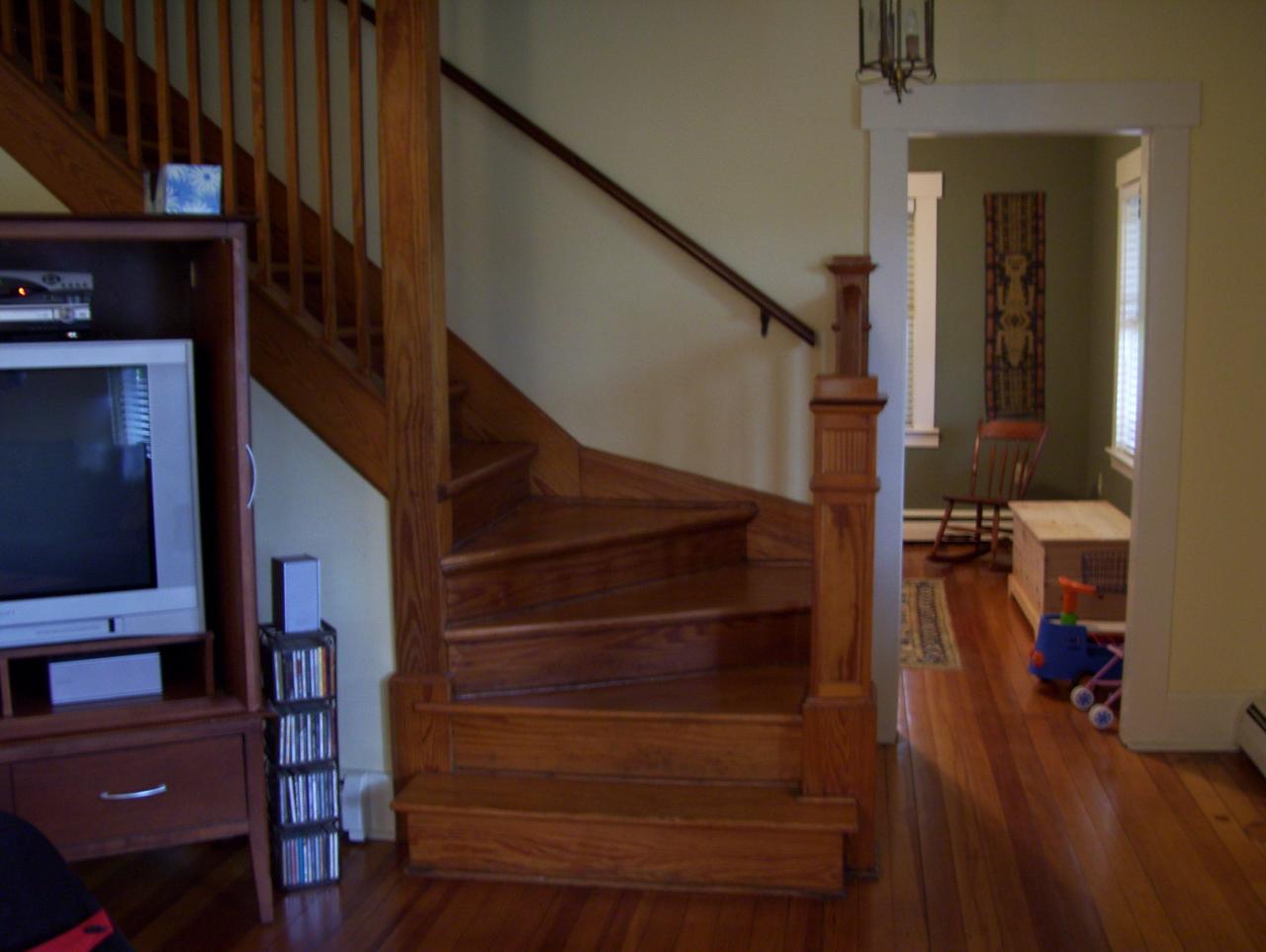 662 North Hoosac Road Williamstown, MA 01267 - Photo 4 of 8 living room stair with office beyond