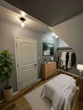 a bathroom with a sink and mirror