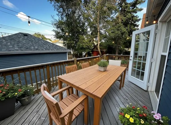 a view of a house with a yard and a garden