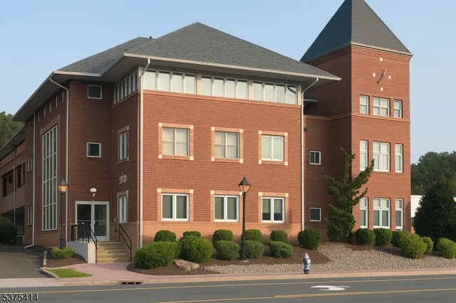 a front view of a building