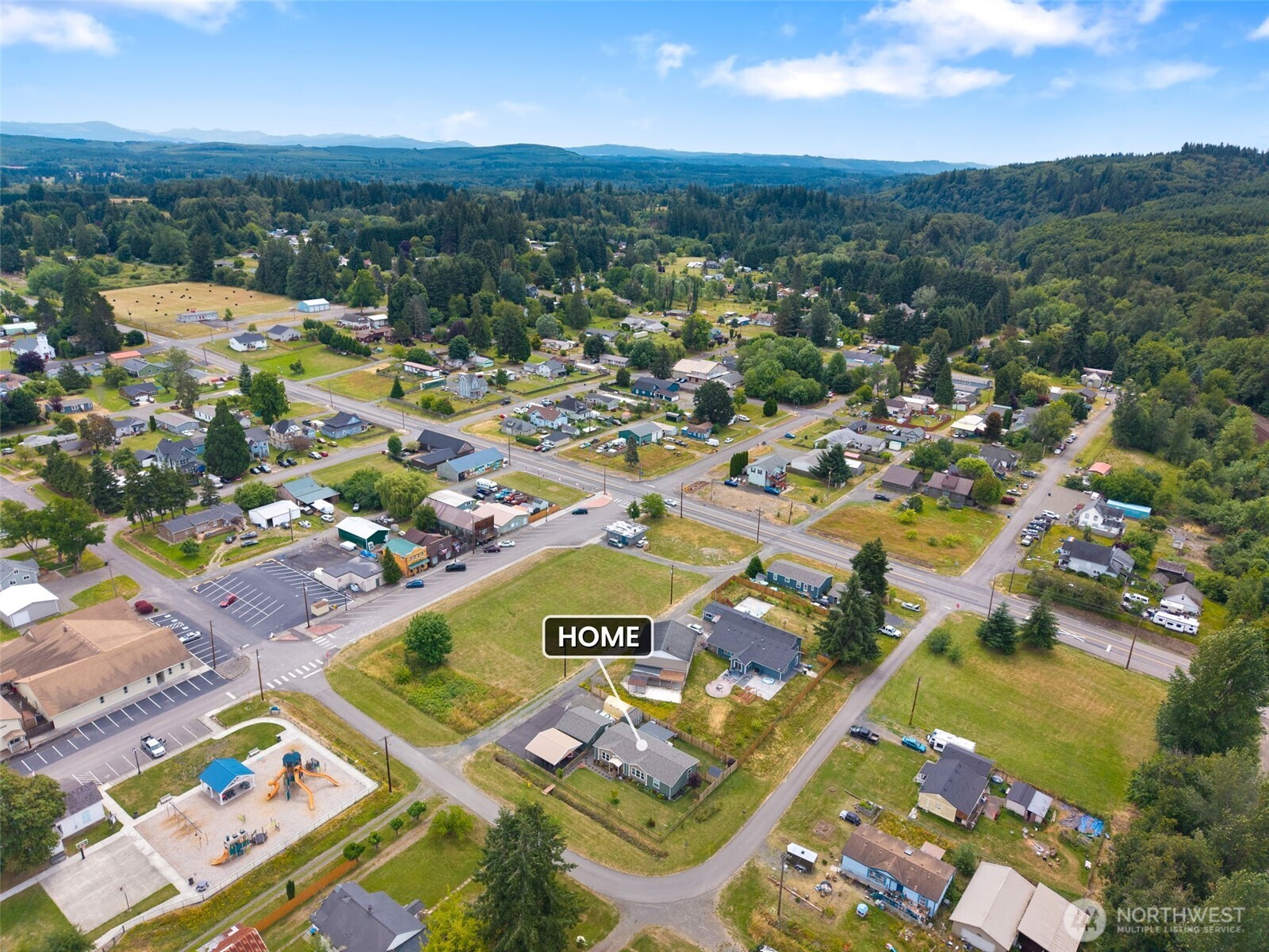 608 Main Street Vader, WA 98593 - Photo 36 of 37 an aerial view of residential houses with outdoor space