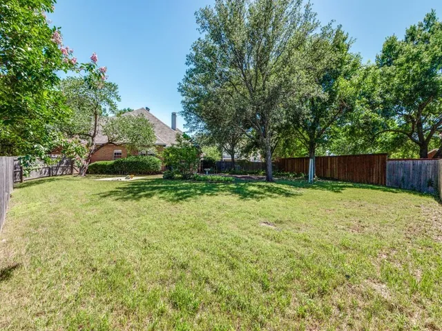 a backyard of a house