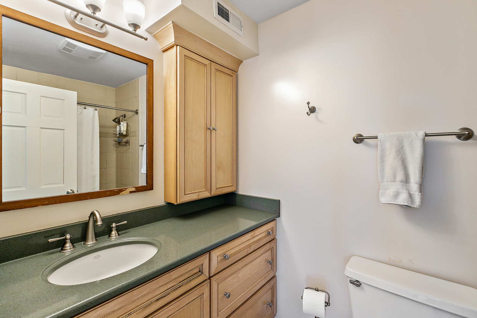 N490 Cloos Court Winfield, IL 60190 - Photo 12 of 21 a bathroom with a granite countertop sink and a mirror