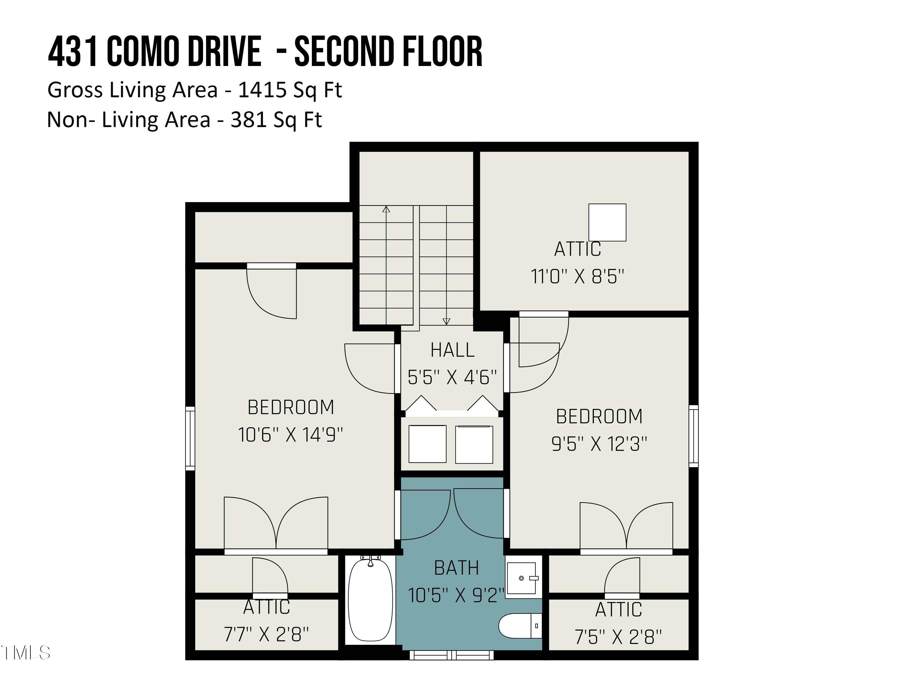 431 Como Drive Raleigh, NC 27610 - Photo 28 of 28 431_como_drive_-_second_floor (2)