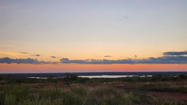 a view of lake and mountain