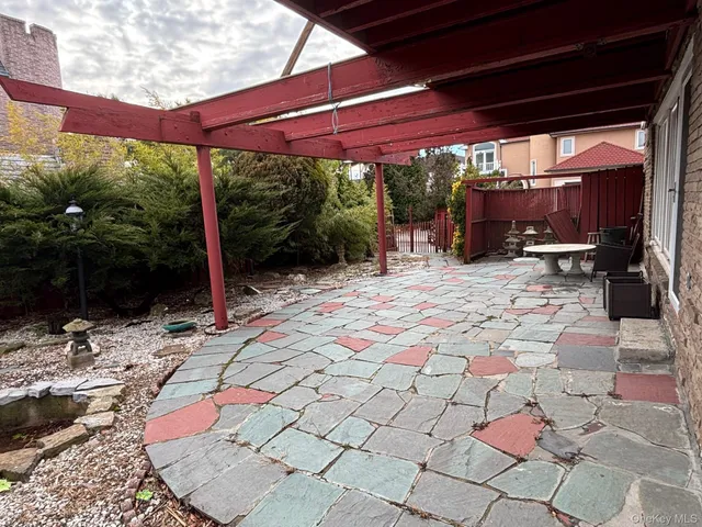 a view of a patio
