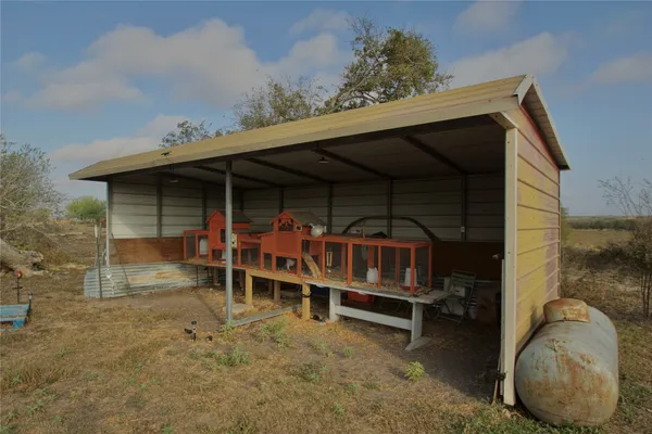 an outdoor space with seating