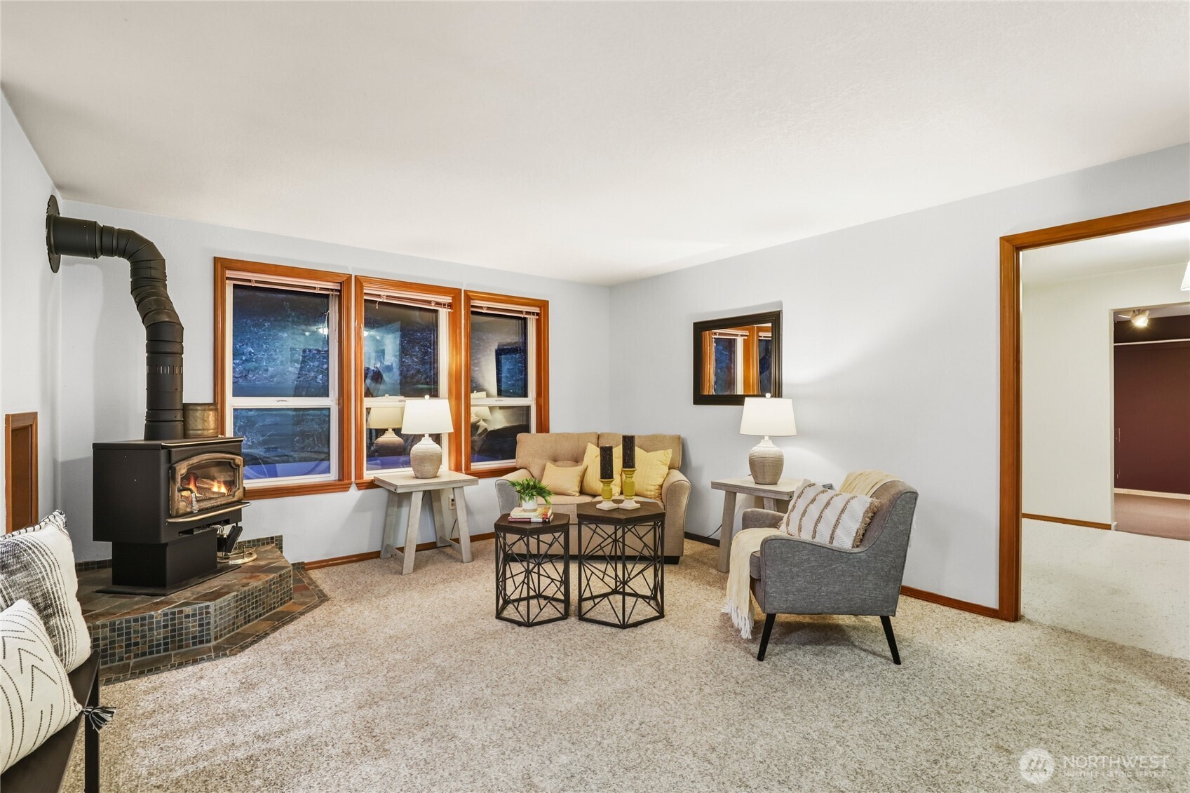 15121 Cedar Grove Road Northeast Poulsbo, WA 98370 - Photo 13 of 40 a living room with furniture and a window