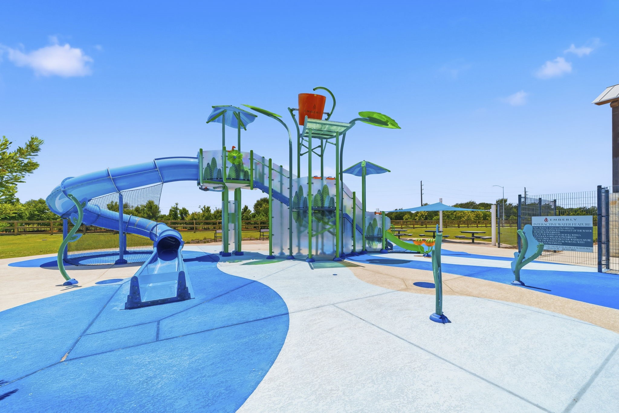 10934 Bonfire Trail Beasley, TX 77417 - Photo 31 of 32 Interactive splash pad with slides and water features provides endless fun.