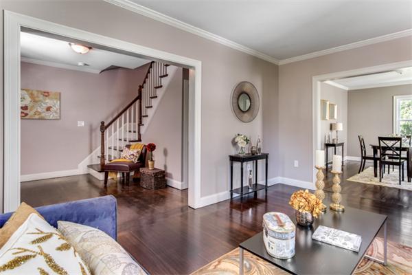 57 Creeley Road Belmont, MA 02478 - Photo 3 of 13 a living room with furniture and wooden floor