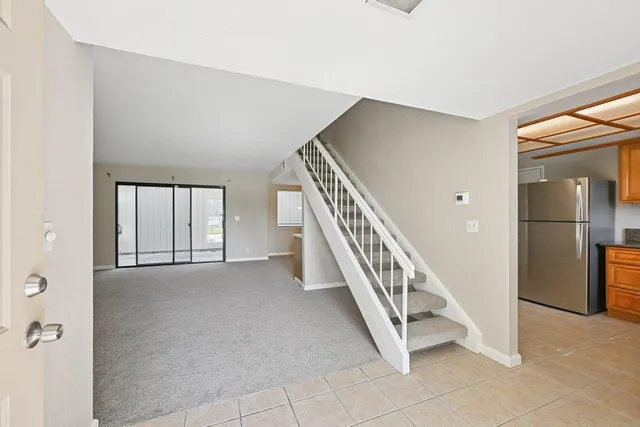 a view of an entryway with staircase