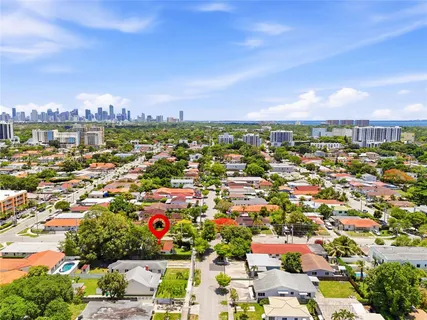 an aerial view of a city