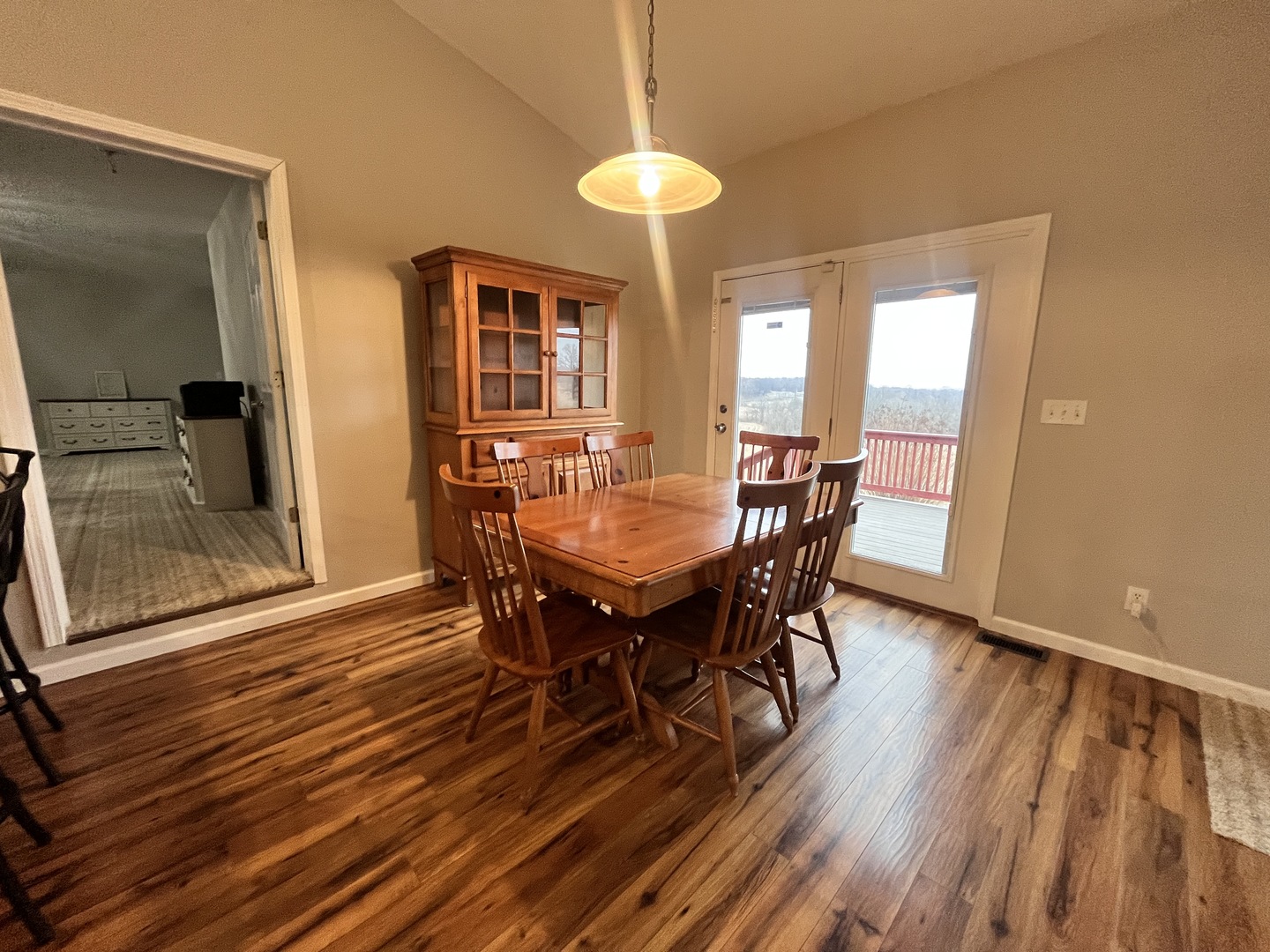 5488 Tick Ridge Road Grand Chain, IL 62941 - Photo 19 of 47 a view of a dining room with furniture window and wooden floor