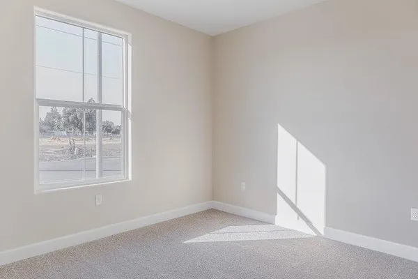 an empty room with a window