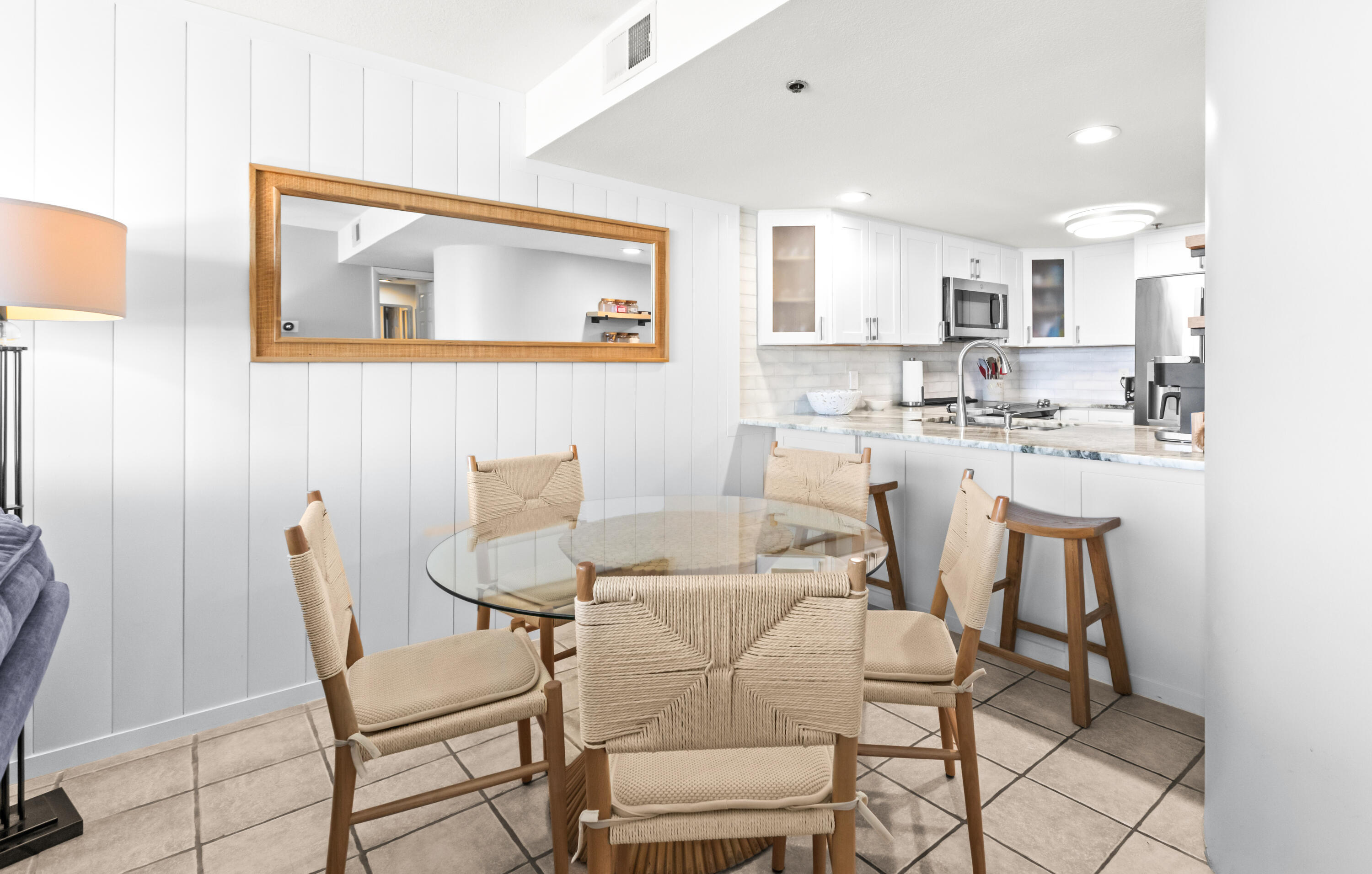 4100 East County Highway 30A, Unit 1604 Santa Rosa Beach, FL 32459 - Photo 14 of 43 a dining room with furniture and a kitchen view