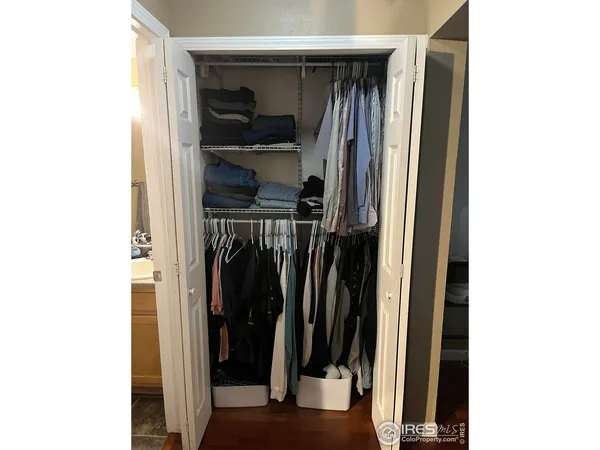 a view of a walk in closet