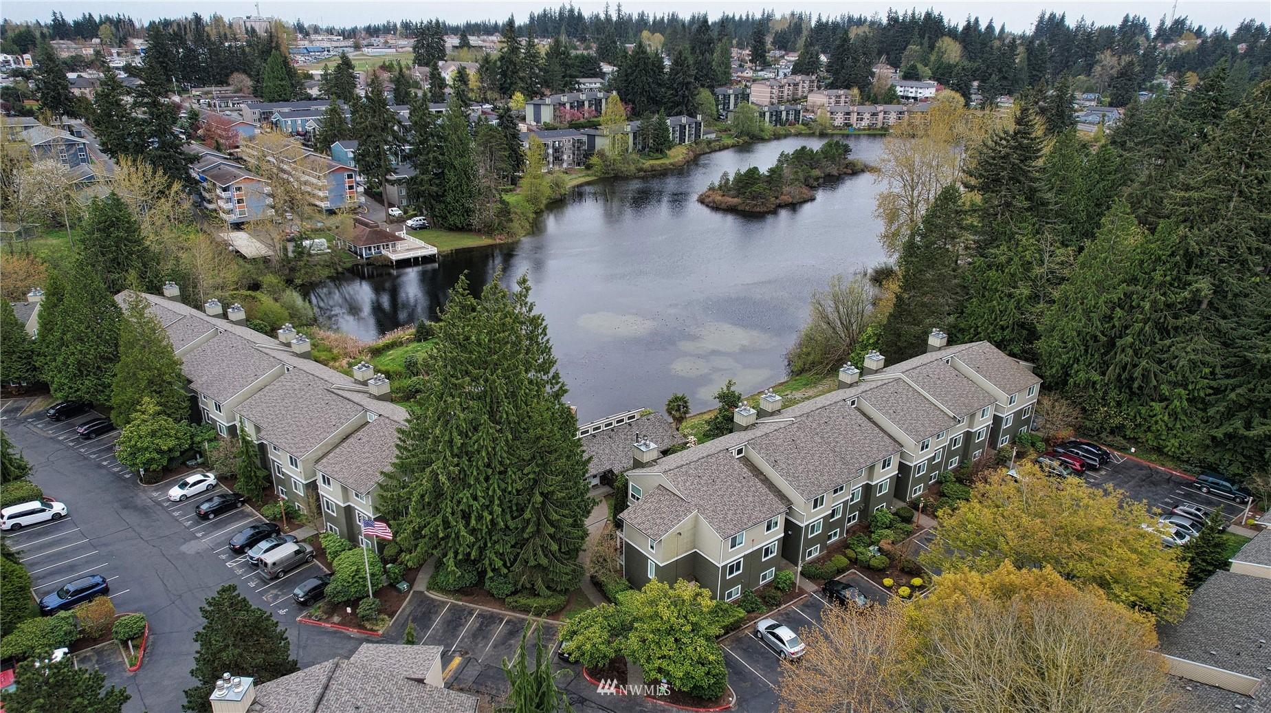 820 Cady Road, Unit C304 Everett, WA 98203 - Photo 2 of 23 an aerial view of a house with garden space and lake view