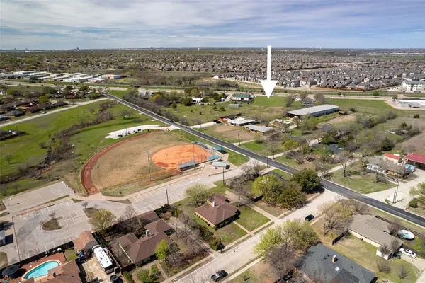 an aerial view of a city