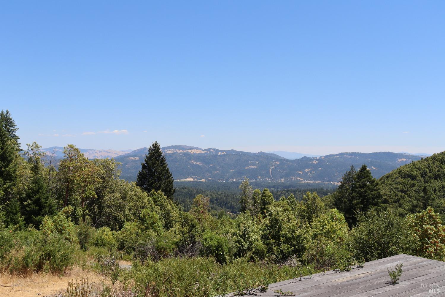 4240 Cahto Peak Road Laytonville, CA 95454 - Photo 8 of 9 a view of a lush green field with mountains in the background