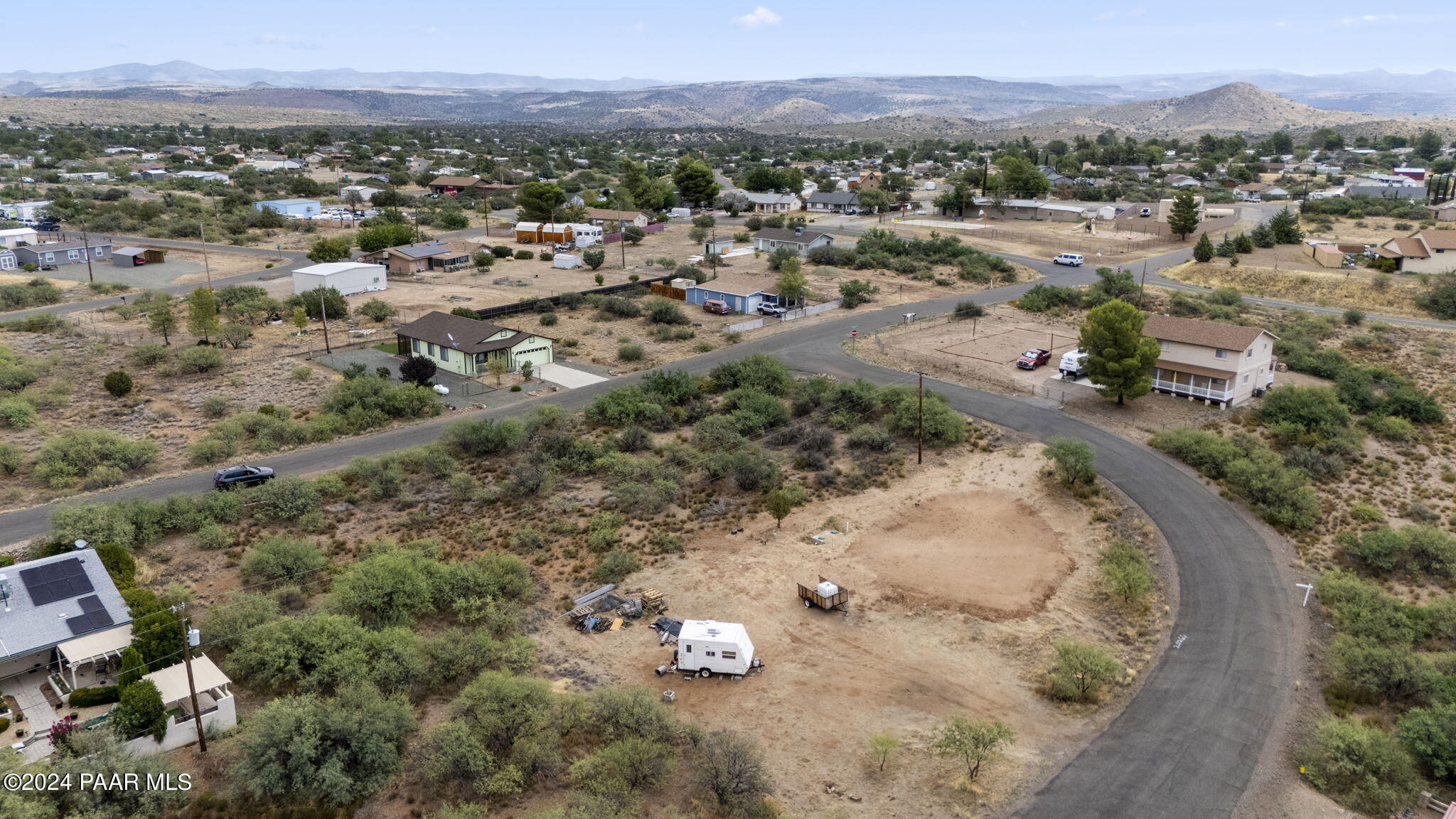 20283 East Lakeside Road Mayer, AZ 86333 - Photo 4 of 9 an aerial view of a house with a outdoor space