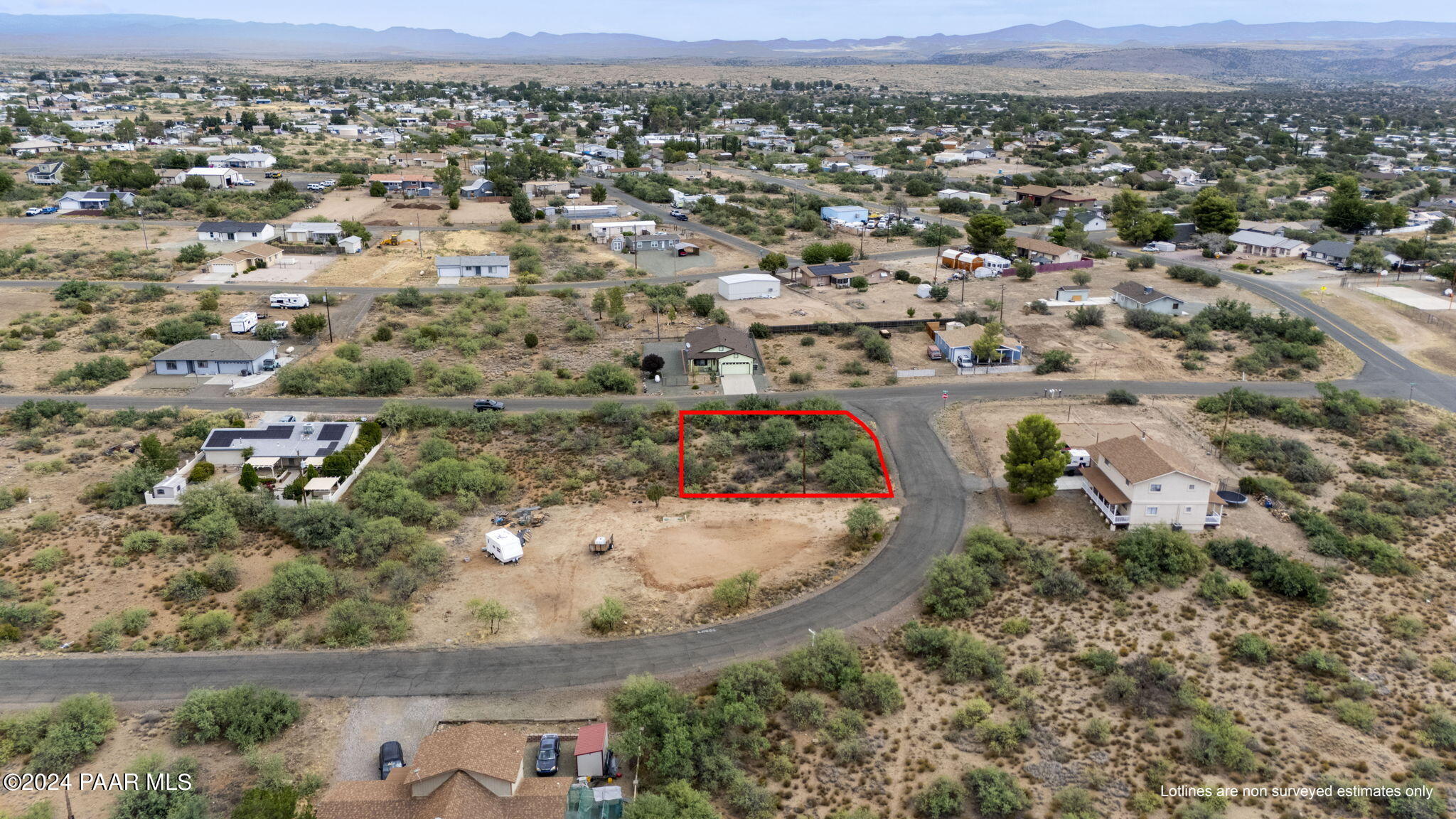 20283 East Lakeside Road Mayer, AZ 86333 - Photo 7 of 9 an aerial view of a house with a yard