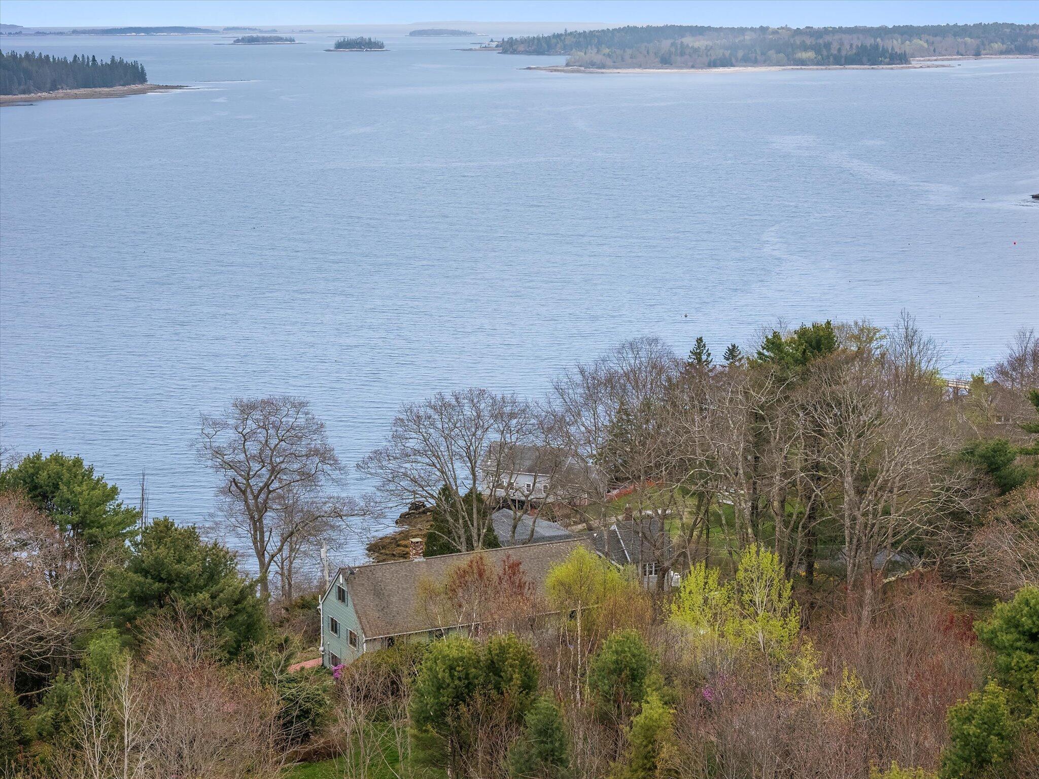 31 Hidden Lane Bremen, ME 04551 - Photo 24 of 54 aerial_house_ocean_angled