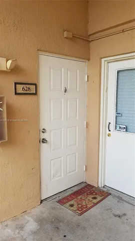 a close up of a door