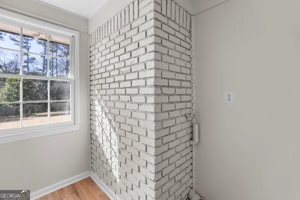 a bathroom with a shower curtain