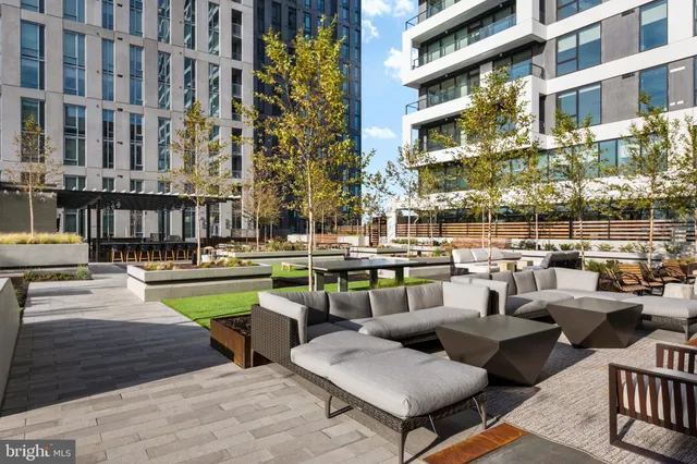 a view of a buildings and outdoor space